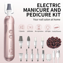Hoxida cordless electric nail file ready for portable salon quality nails anywhere