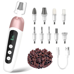 Hoxida cordless nail file set in use on hand for at-home salon-quality manicure