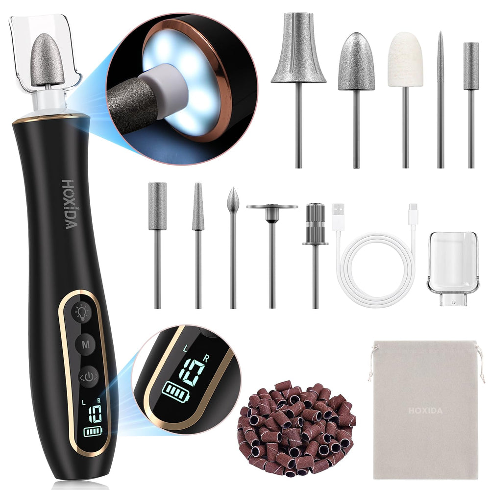 Hoxida electric nail drill cordless setup for seamless home manicure