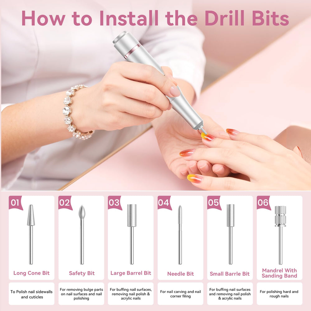 Hoxida forward-reverse rotation aids precise nail shaping.