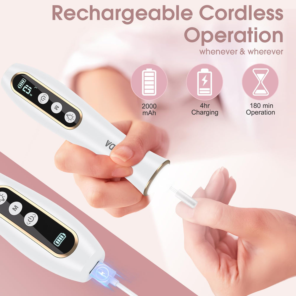 Hoxida interchangeable bits and sanding bands for complete nail shaping