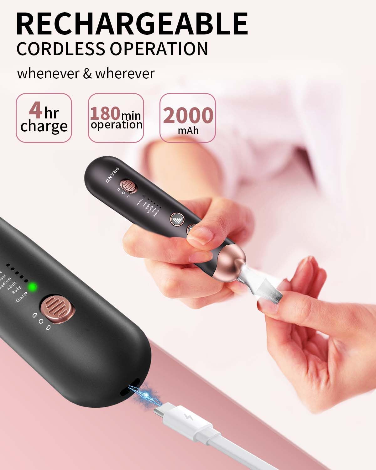 Hoxida-interchangeable-drill-bits shows versatility for cuticle and callus work.