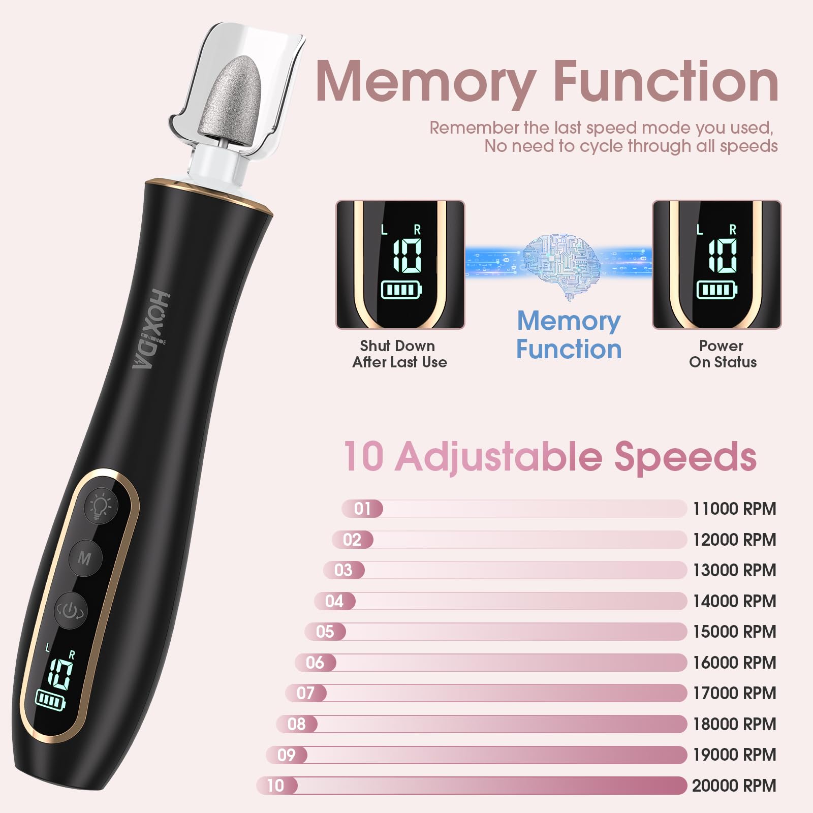 Hoxida low-noise, low-heat operation for comfortable at-home sessions