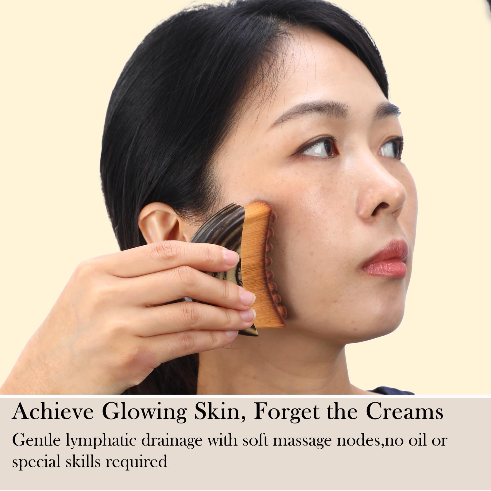 Hoyecl soft-dense bristles highlight skin friendly texture for soothing care