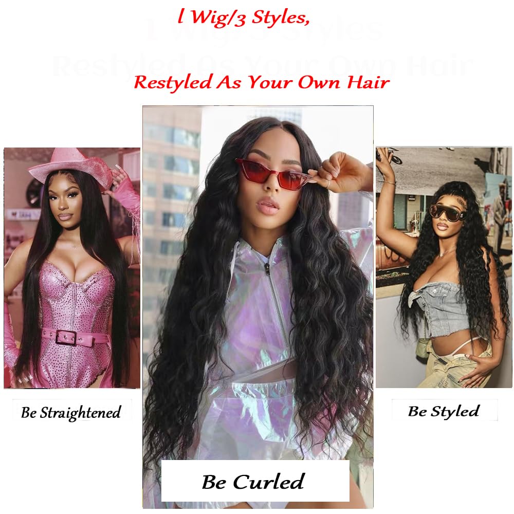 Hoyrhra deep wave wig ready for dyeing or styling versatility