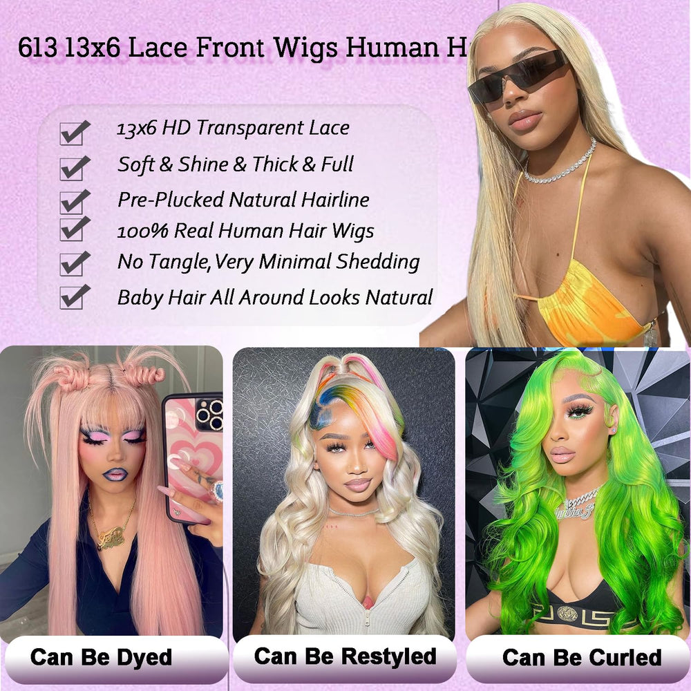 HPJIQ 13x6 HD lace front wig with wide parting area for versatile styles.