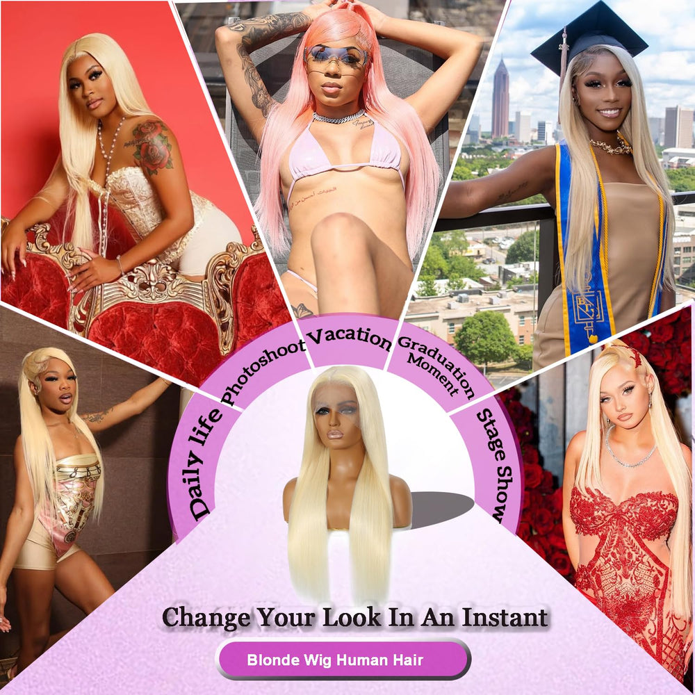 HPJIQ daily-wear blonde wig suitable for casual and special occasions.