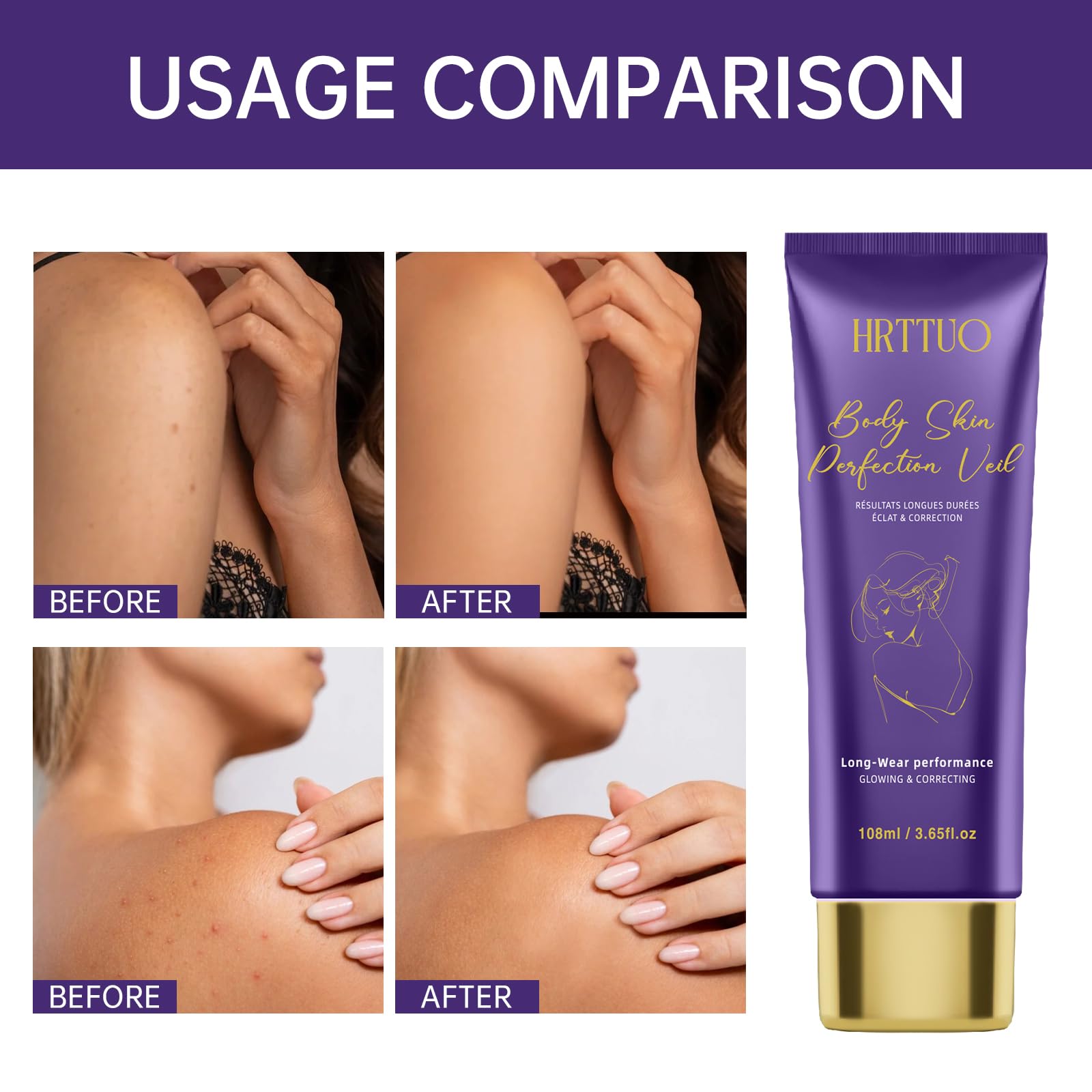 HRTTUO setting powder option illustrates longer wear with translucent powder