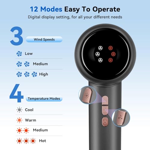 HRYCF Ionic Hair Dryer low-noise operation for quiet sessions