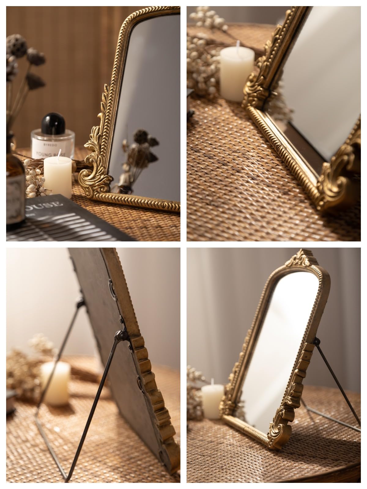 HSDDHOME compact vanity mirror doubles as decor in living spaces.