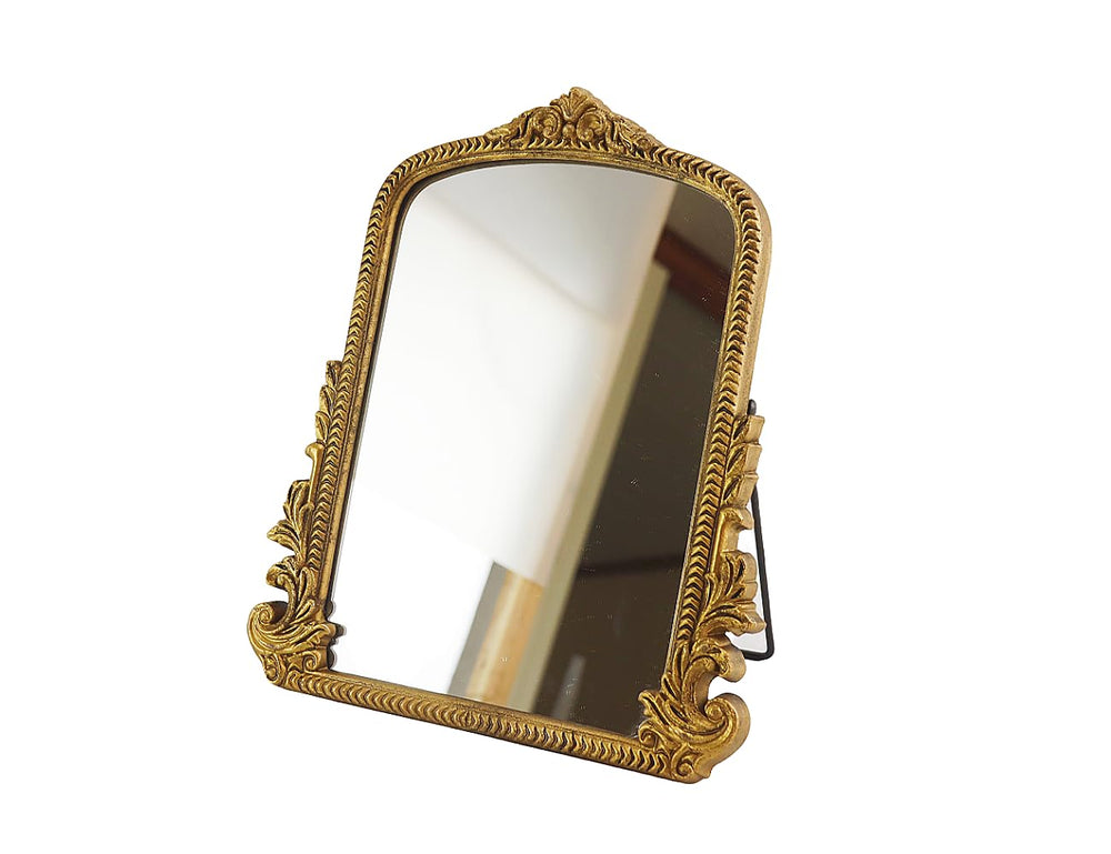 HSDDHOME small vintage vanity mirror arch design enhances compact vanity spaces.