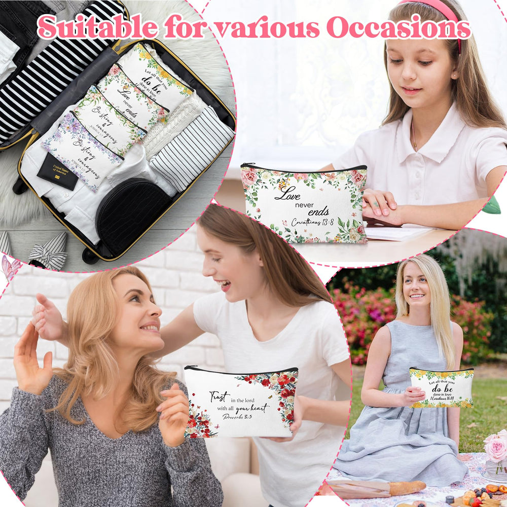 HSDSH gift ready Christian makeup bag ideal for mom or friend