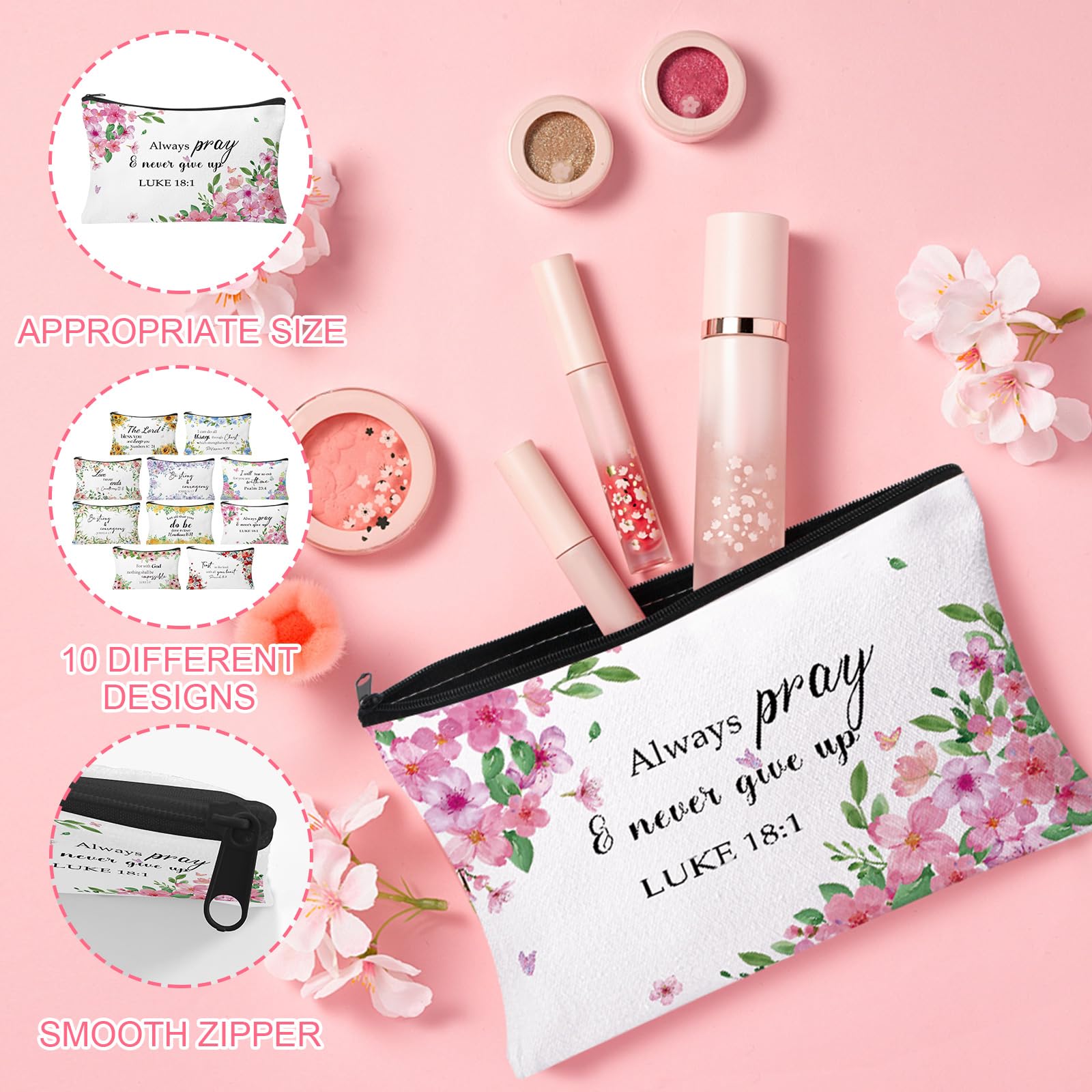 HSDSH makeup bag travel essentials compact and roomy for trips