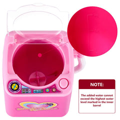 Hsei Christmas mini washing machine plastic body close-up, showcasing lightweight, easy-to-carry design.