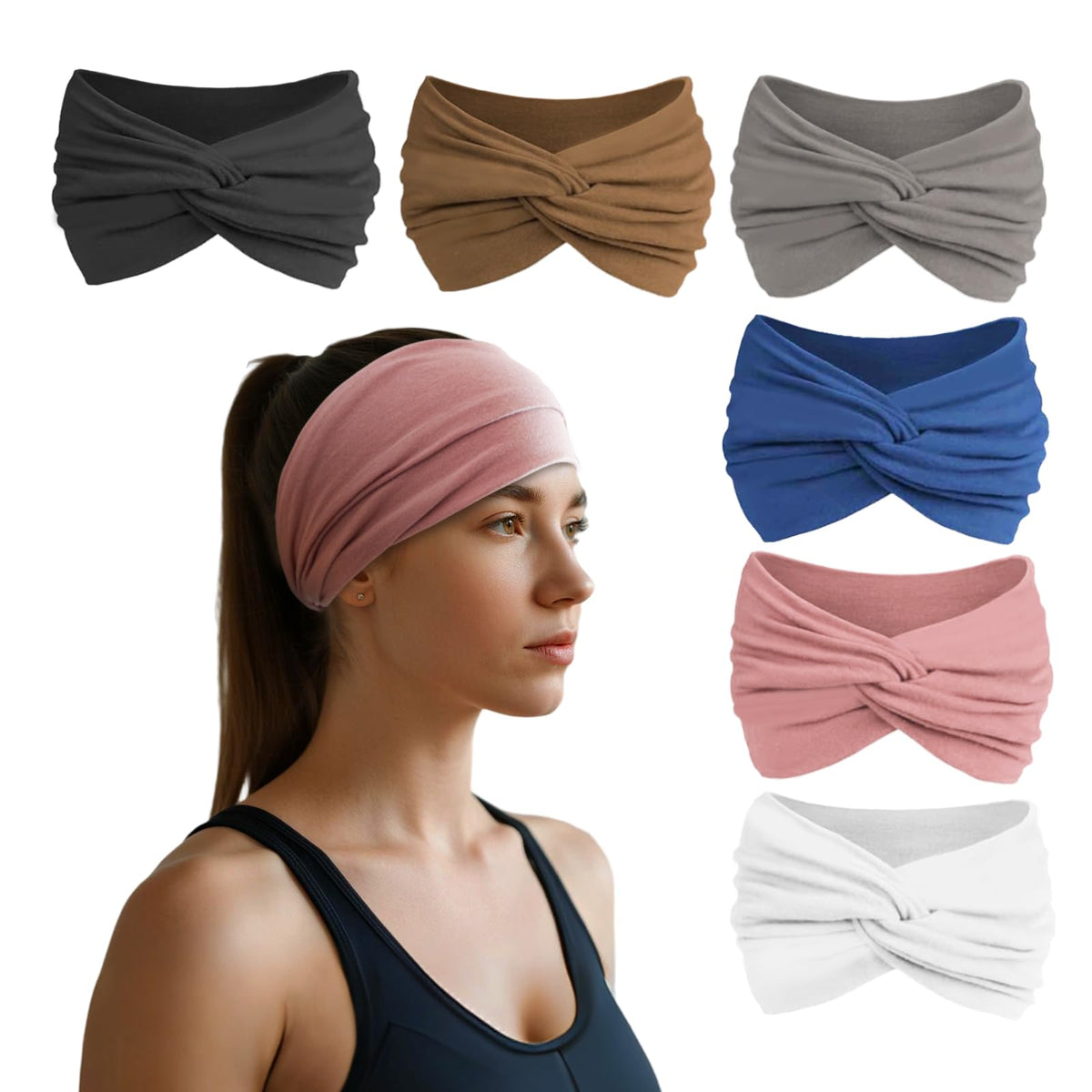 HSEM headbands close-up showing non-slip inner grip for secure fitness wear