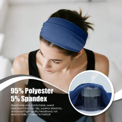 HSEM headbands soft cotton-blend fabric stretches comfortably during yoga
