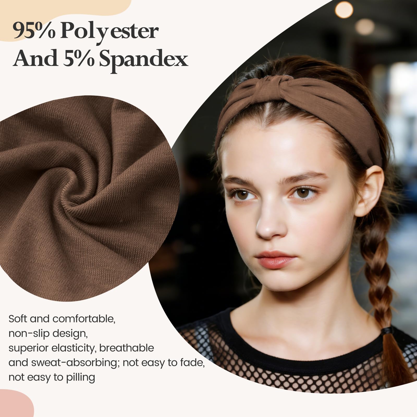 HSEM headband in dark green highlights wide coverage during yoga