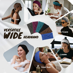 HSEM headbands for women black wide cotton band with non-slip comfort for daily wear