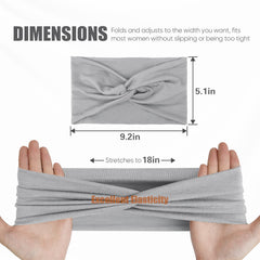 HSEM headbands for women burgundy wide cotton band keeps hair secure during gym sessions