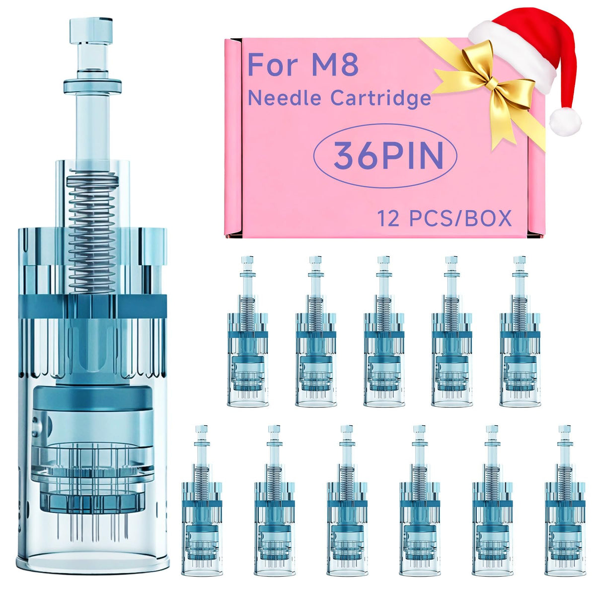 HSENBK microneedling cartridges for Dr Pen M8 in-use at-home sessions