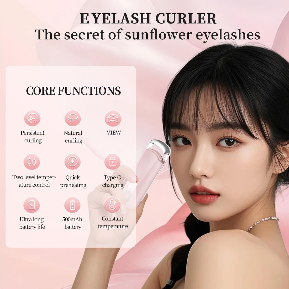 Hsenowi heated eyelash curler two-level thermostat supports soft and thick lashes