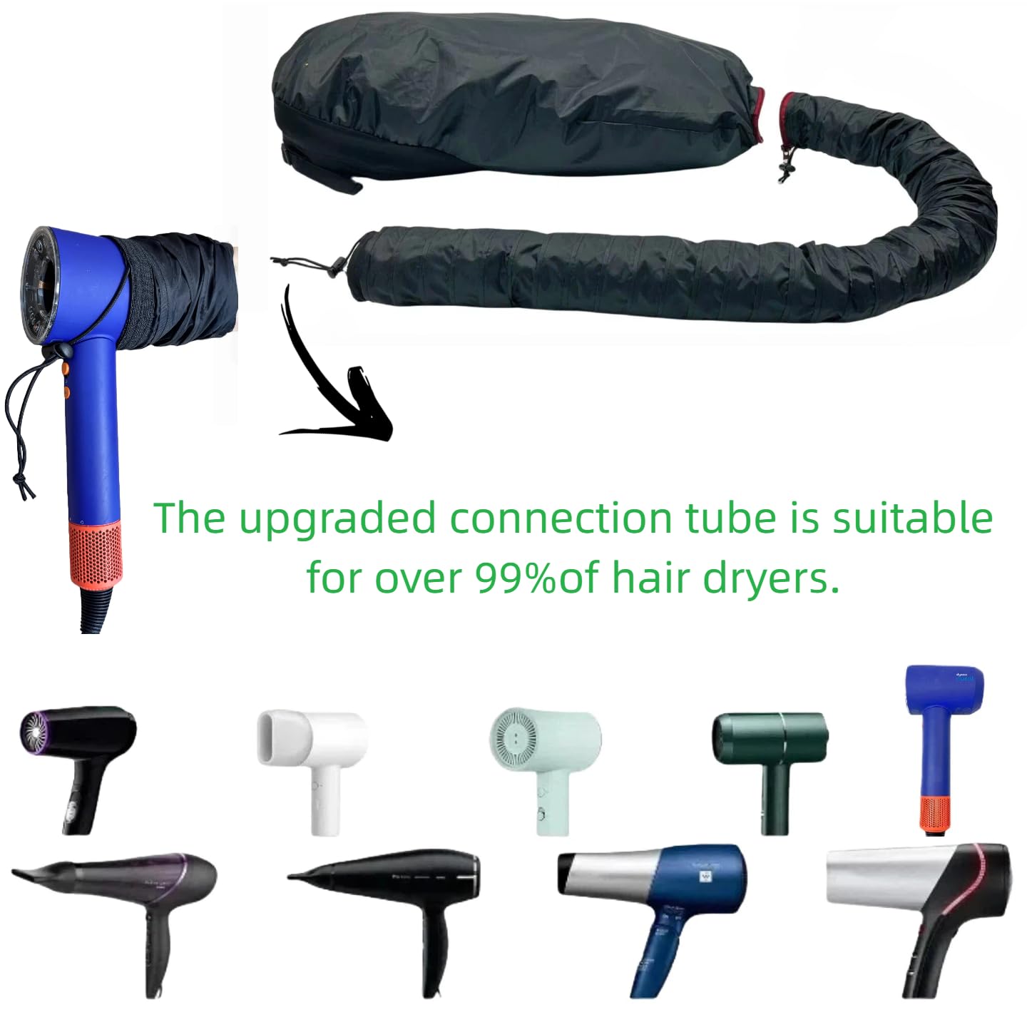 HSHHPZ headband-integrated design keeps bonnet secure during use.