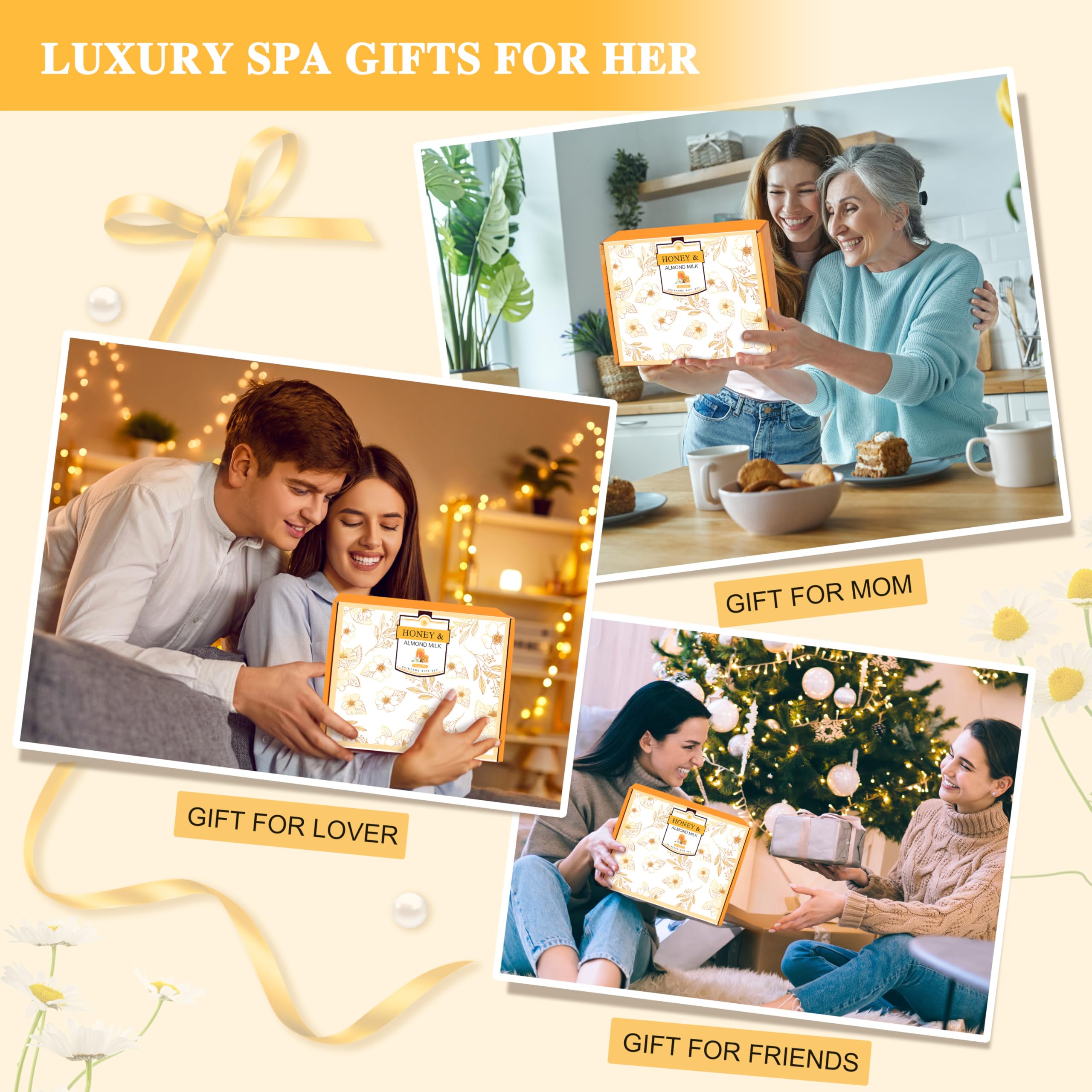 HSOEIXL almond-milk-honey soy-wax candle releasing a calming fragrance.