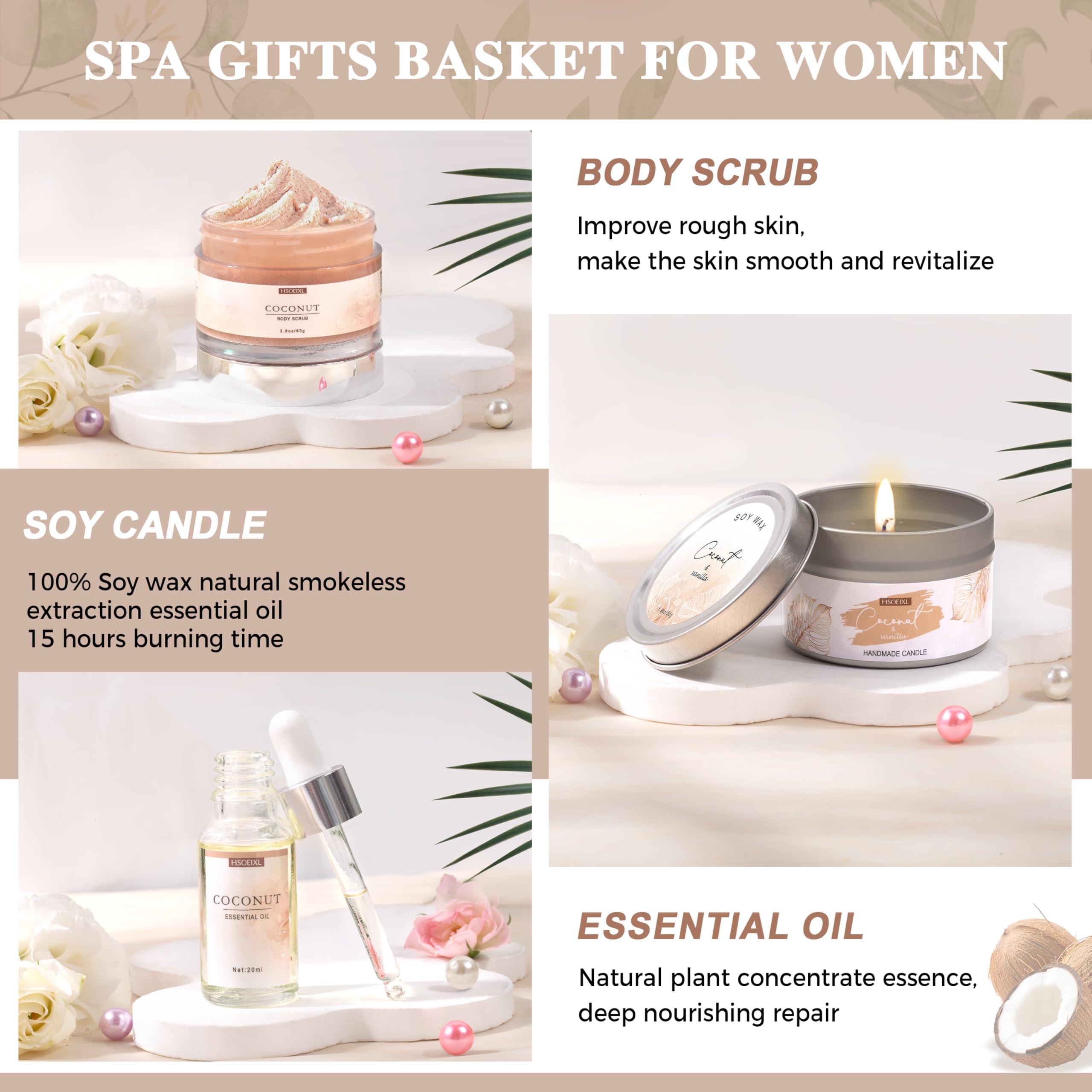 HSOEIXL bath salt and bath bomb fizzing action depicts pampering soak.