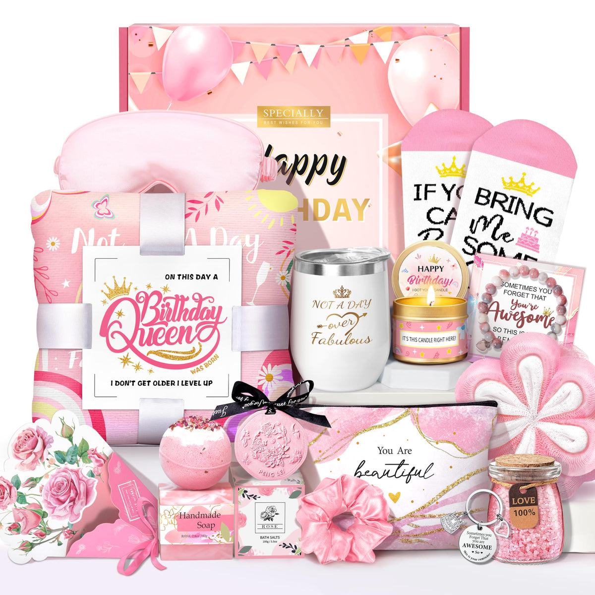 HSOEIXL birthday gift box beach towel offers soft comfort for seaside days