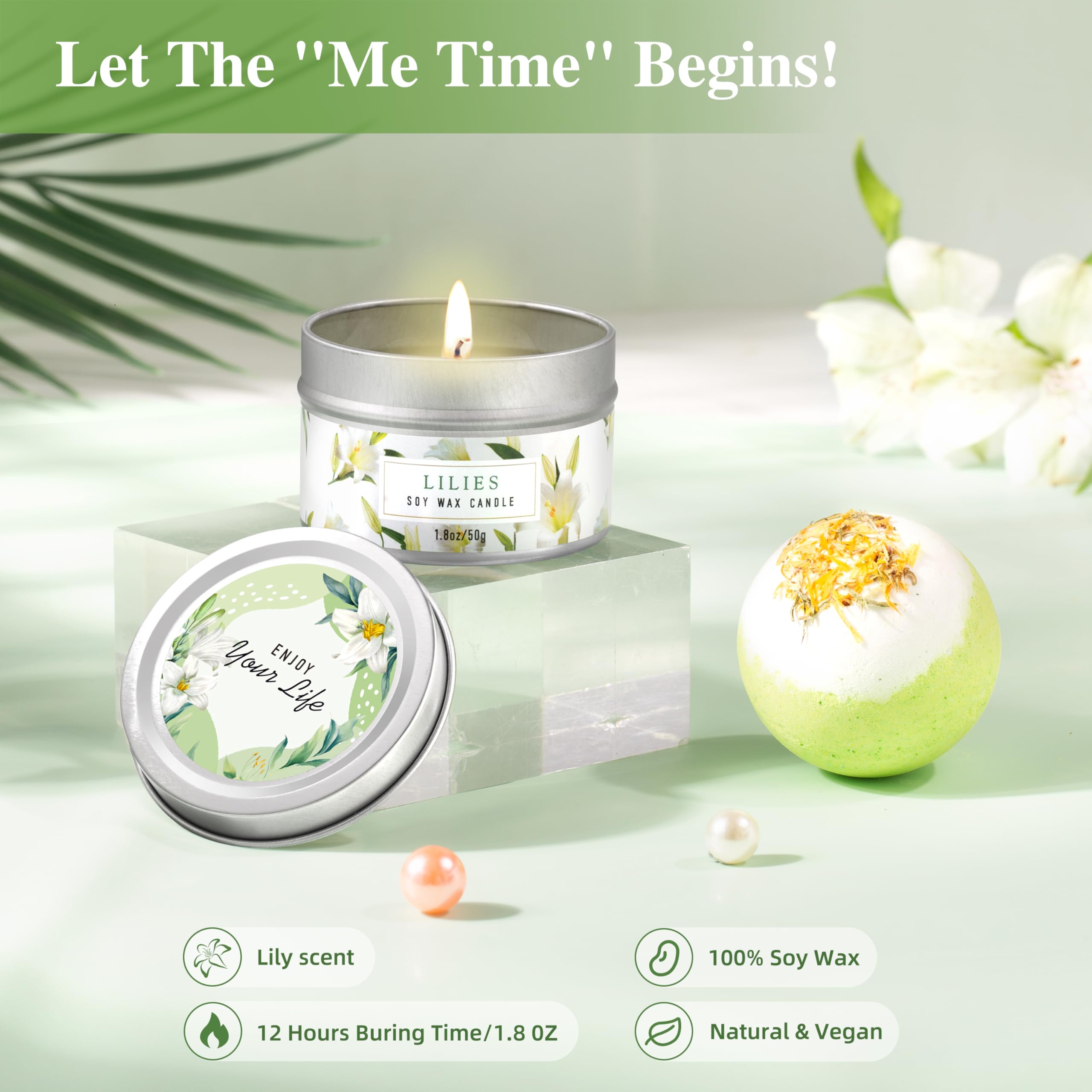 HSOEIXL Lilies body scrub offers gentle exfoliation for refreshed, velvety skin during shower routines.