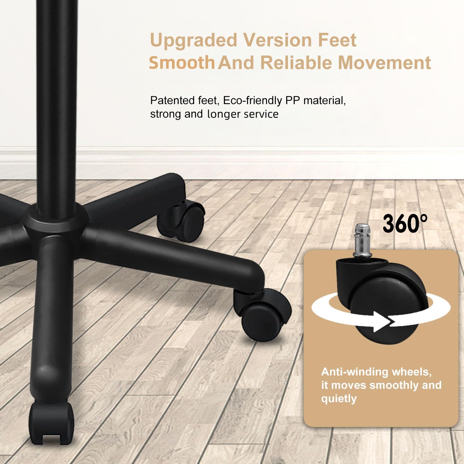 HSONBIUTY salon tray wheels 360-degree swivel enable smooth, quiet moves