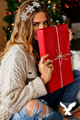 HSWE rhinestone snowflake headpiece complements outfits from casual to evening wear.