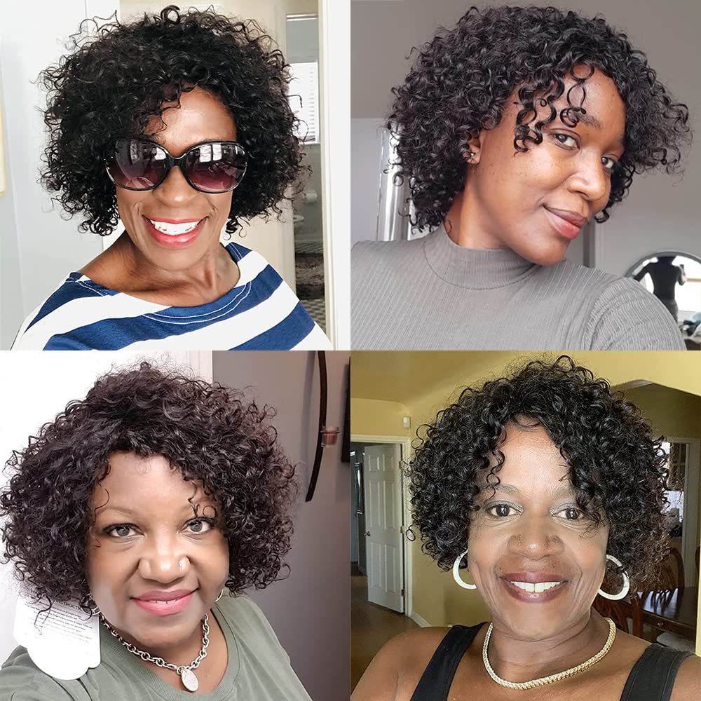 HUA Brazilian kinky curly 10inch wig packaging box emphasizes gift-ready presentation