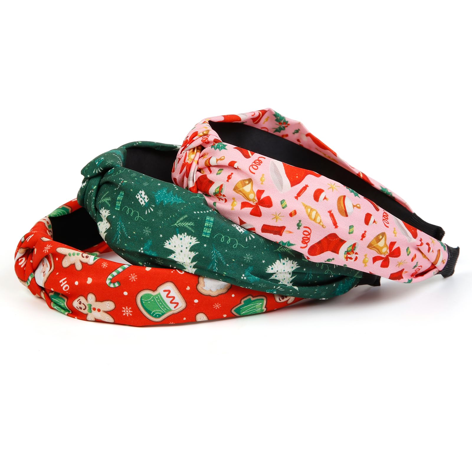 Huachi Christmas headbands green tree with presents elevates festive look for family gatherings.