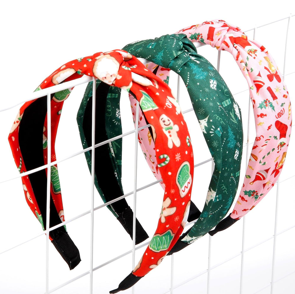 Huachi Christmas headbands red Santa stocking captures warm Christmas spirit.