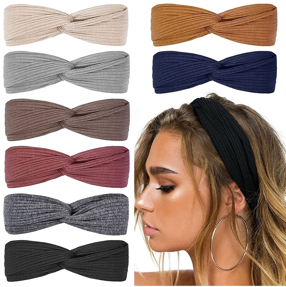 Huachi hairband set in beige color, non-slip grip for all-day comfort.