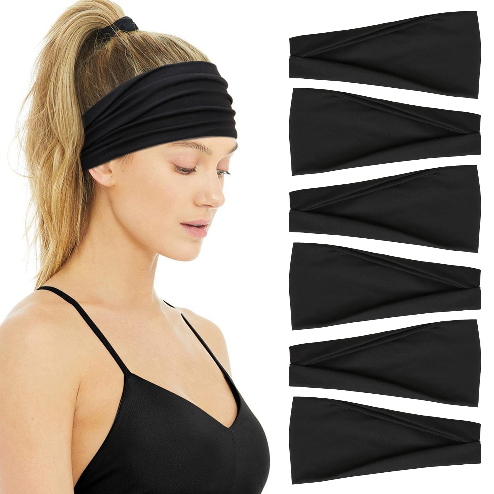 Huachi headband pack of neutrals worn for versatile everyday styling and training.