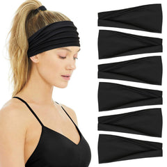 Huachi headband pack of neutrals worn for versatile everyday styling and training.