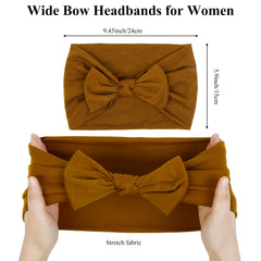 Huachi headbands soft poly-spandex fabric for comfort and sweat-wicking feel