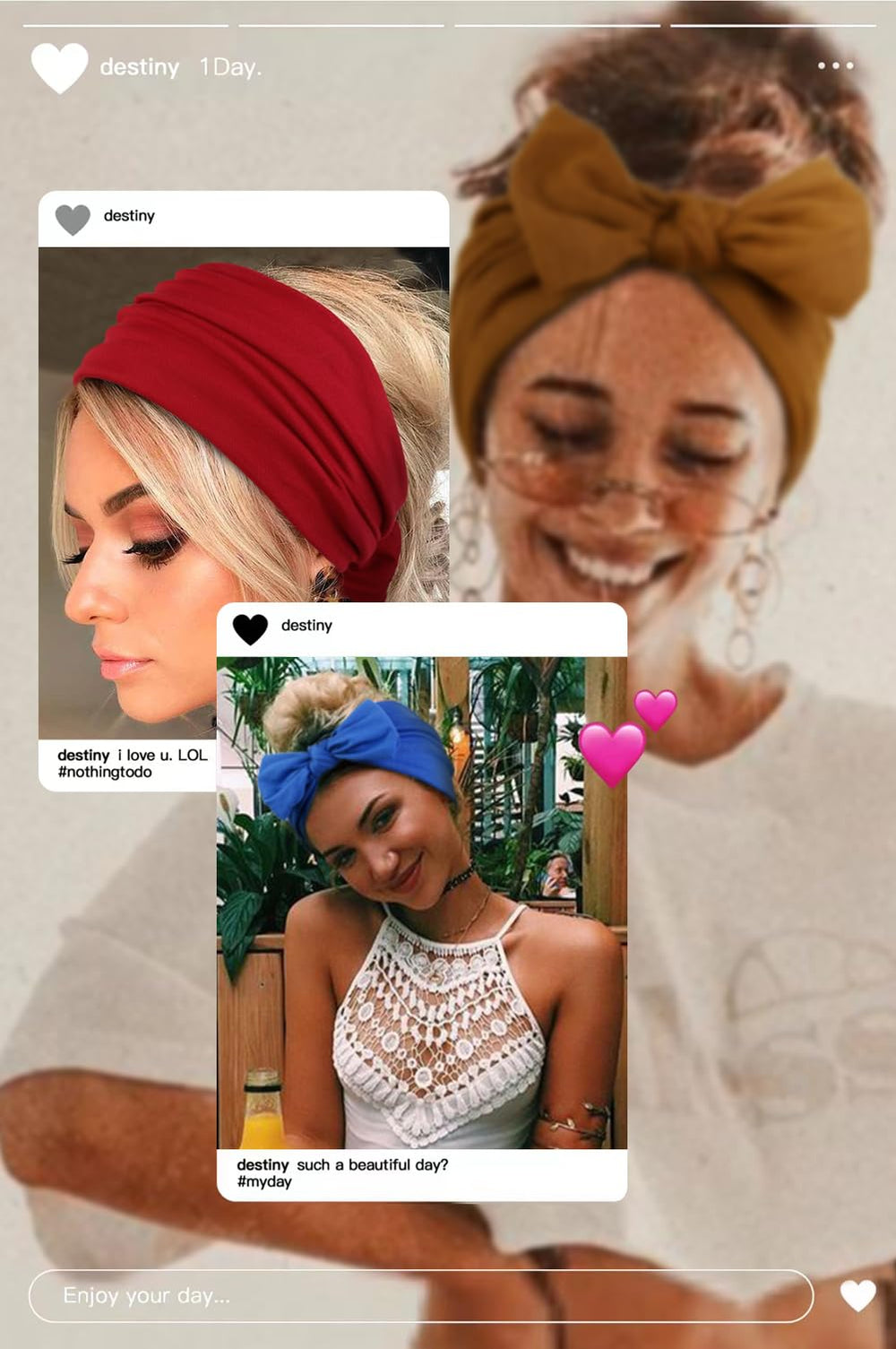 Huachi headbands during yoga or workout demonstrating active-use versatility
