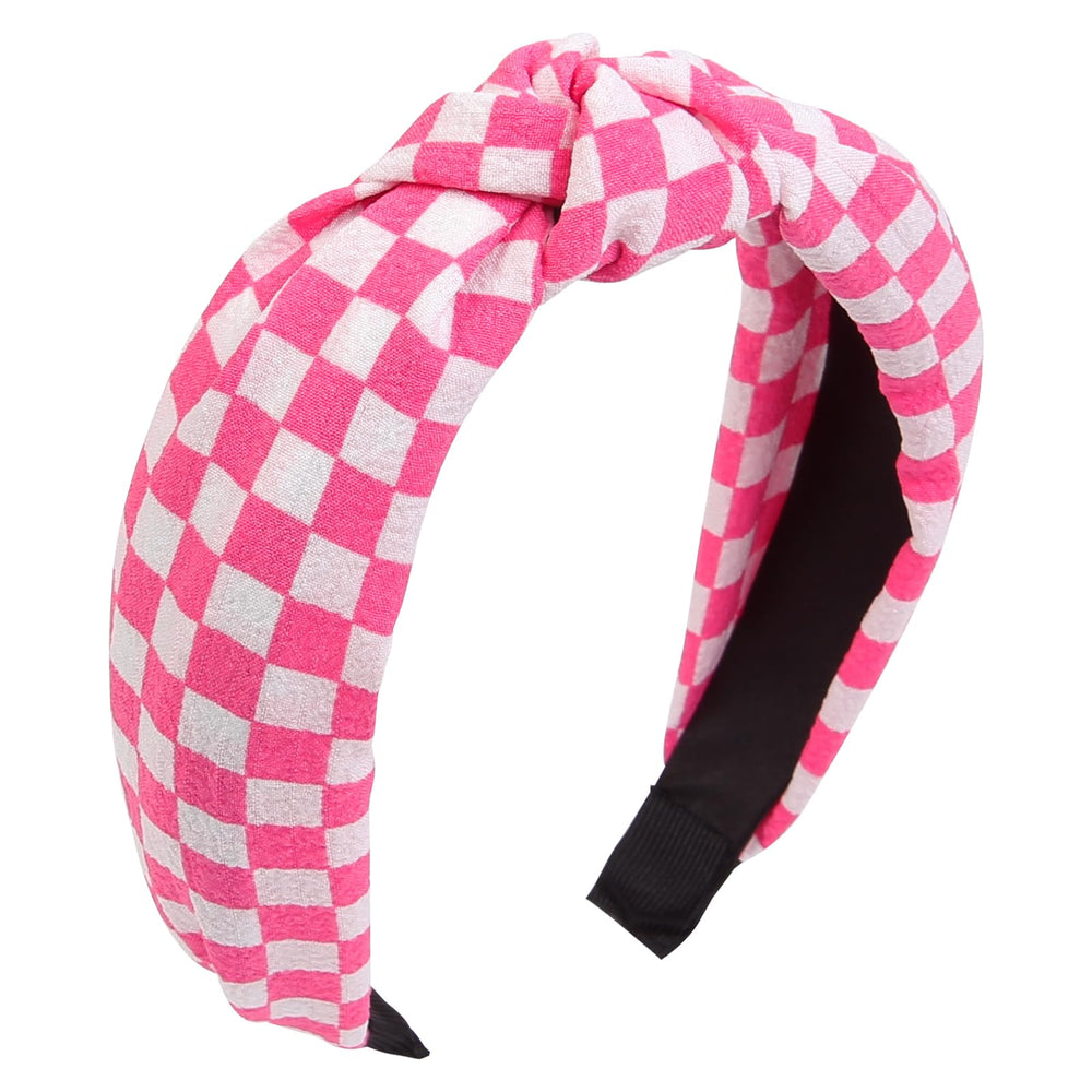 Huachi hot pink headband non-slip design minimizes movement.