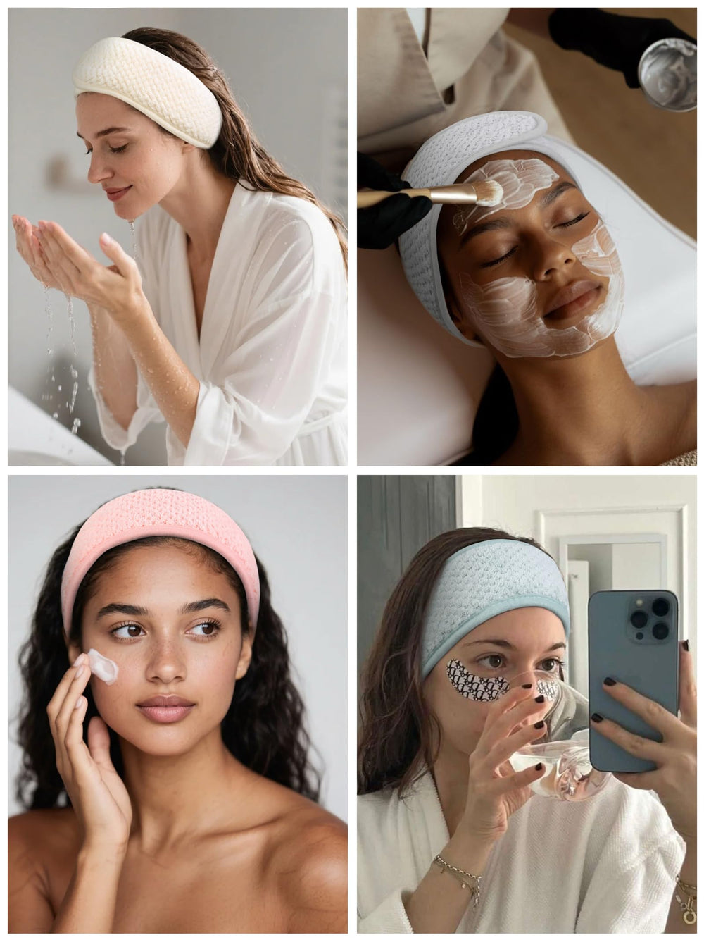 Huachi four-pack headbands is travel-friendly for gym and spa use