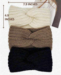 Huachi black winter headband demonstrates timeless color easy to pair with outfits