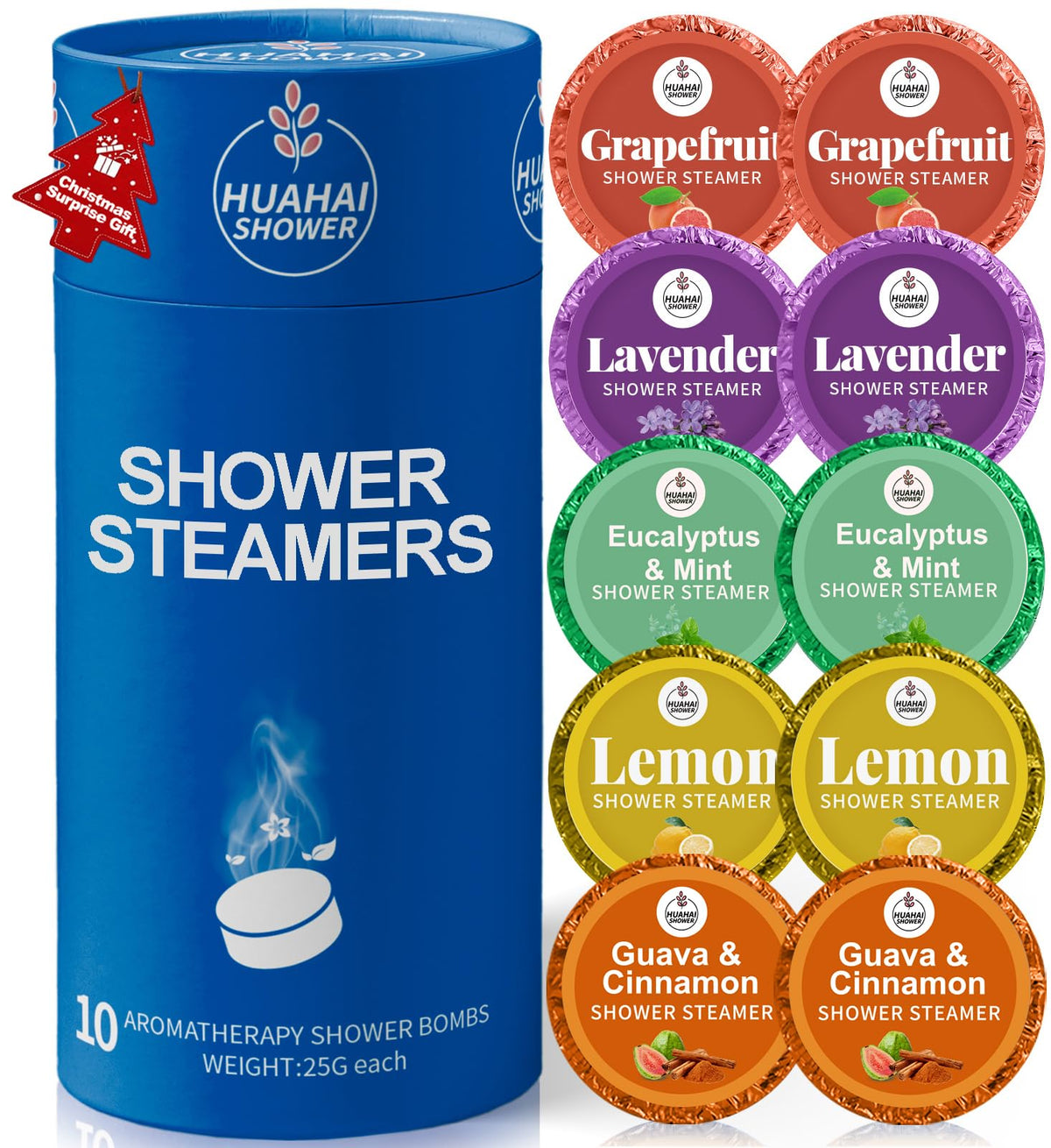 HUAHAI SHOWER lavender steamers - calming aroma for daily relaxation.