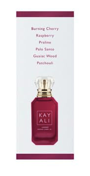 Huda Kayali Lovefest Burning Cherry packaging shot suggests gift-ready indulgence