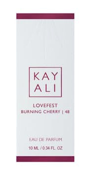 Huda Kayali Lovefest Burning Cherry travel-size 10ml spray for on-the-go scent