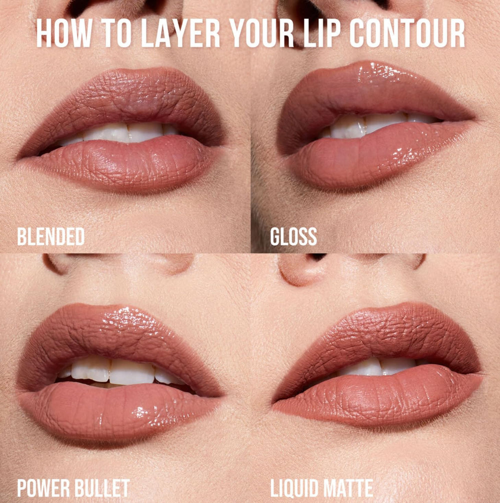 Huda Lip Contour Duo compact set ideal for quick lip contouring on the move.