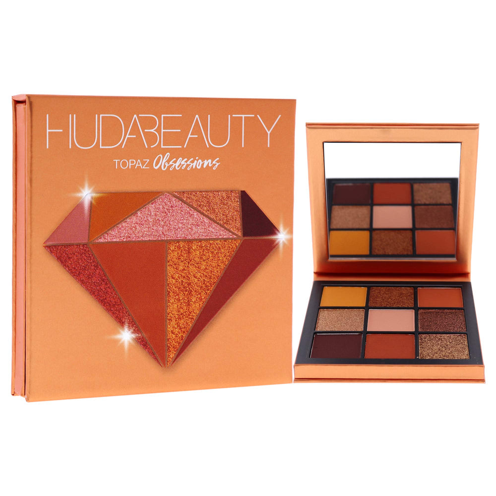 Huda Obsessions Topaz palette application demonstrates smooth finish for versatile daytime to evening looks.