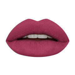 Huda Beauty Trophy Wife liquid matte application demo demonstrates smooth glide and precise lip definition.
