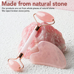 huefull heart-shaped gua sha tool targets facial tension using upward strokes